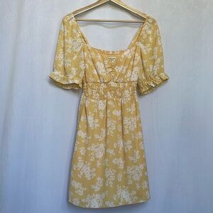 Abercrombie & Fitch Yellow Floral Mini Dress
